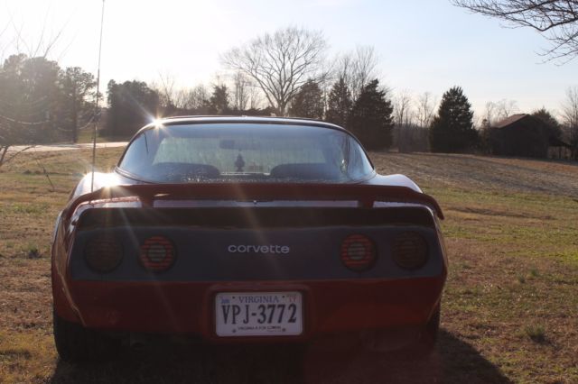1980 Red Chevrolet Corvette Coupe