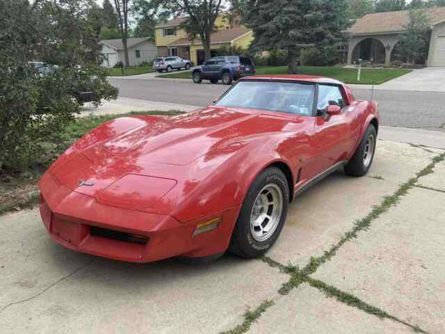 1980 Red Chevrolet Corvette C3 Sports car