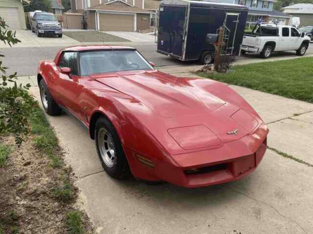 1980 Red Chevrolet Corvette C3 Sports car
