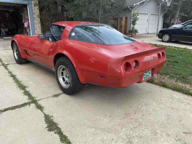1980 Red Chevrolet Corvette C3 Sports car