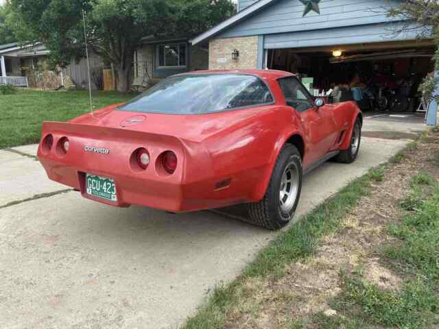 1980 Red Chevrolet Corvette C3 Sports car