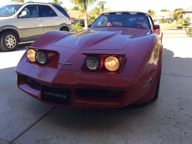 1980 Red Chevrolet Corvette Coupe