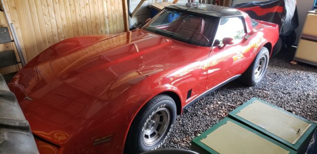 1980 Red Chevrolet Corvette Coupe