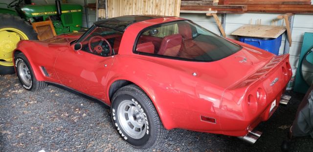 1980 Red Chevrolet Corvette Coupe