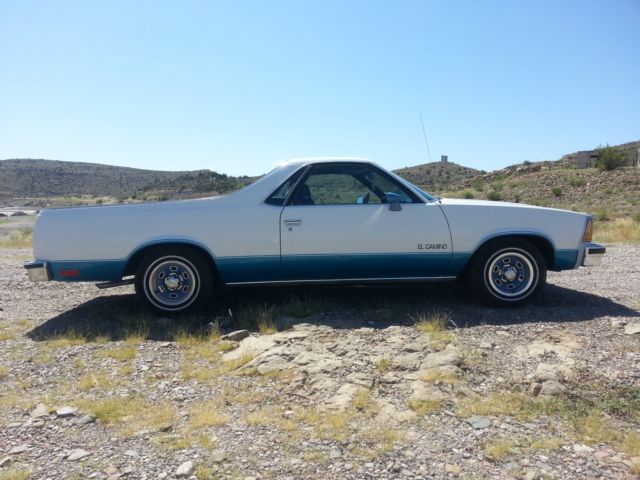 1980 Pearl white and blue Chevrolet El Camino El Camino