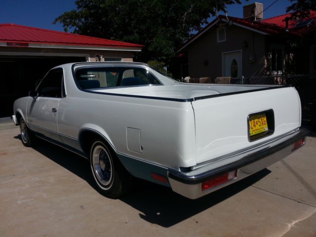 1980 Pearl white and blue Chevrolet El Camino El Camino