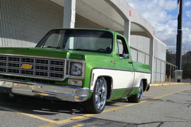 1980 Green and Whiite Chevrolet C-10 Regular Cab Short Bed
