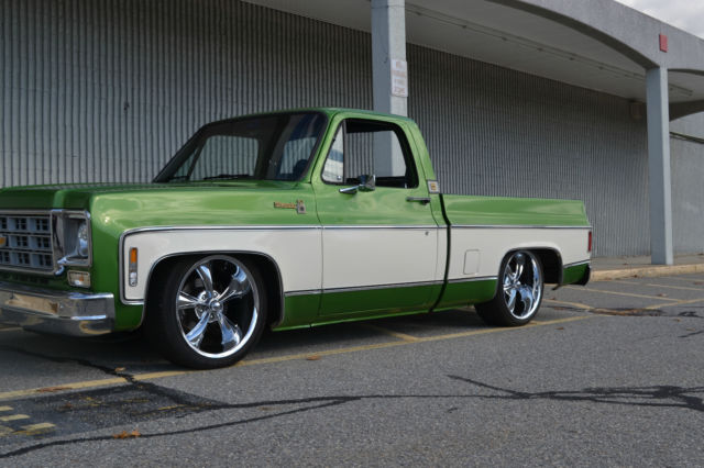 1980 Green and Whiite Chevrolet C-10 Regular Cab Short Bed