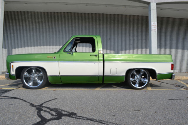 1980 Green and Whiite Chevrolet C-10 Regular Cab Short Bed