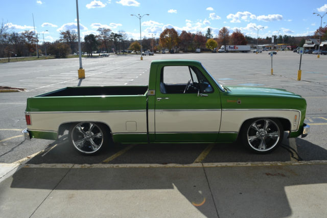 1980 Green and Whiite Chevrolet C-10 Regular Cab Short Bed
