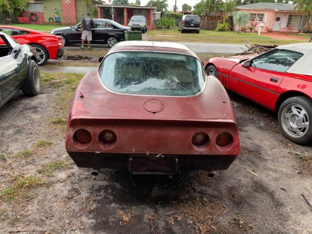 1980 Burgundy Chevrolet Corvette