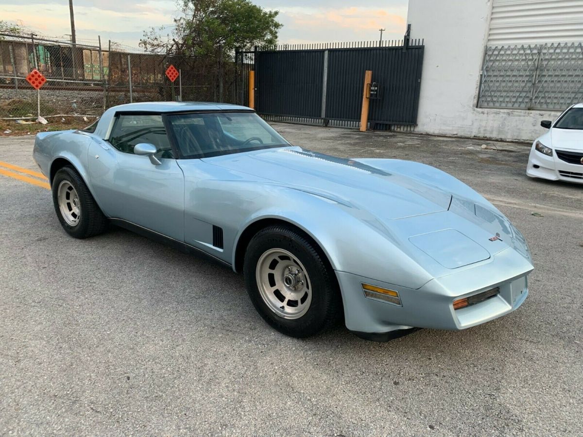 1980 Blue Chevrolet Corvette