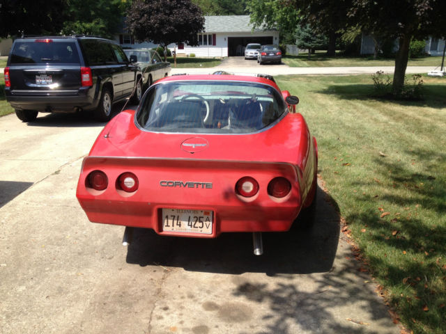 1980 Red Chevrolet Corvette Coupe