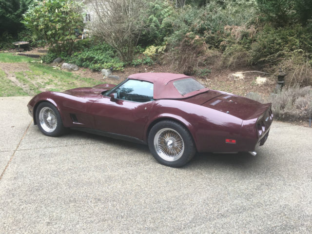 1980 Burgundy Chevrolet Corvette Convertible