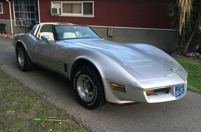 1980 Silver Chevrolet Corvette Coupe