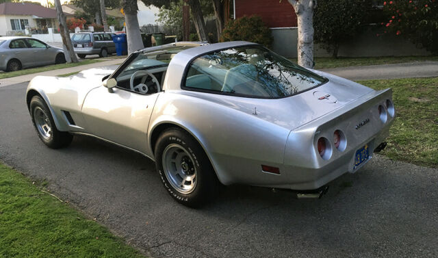 1980 Silver Chevrolet Corvette Coupe