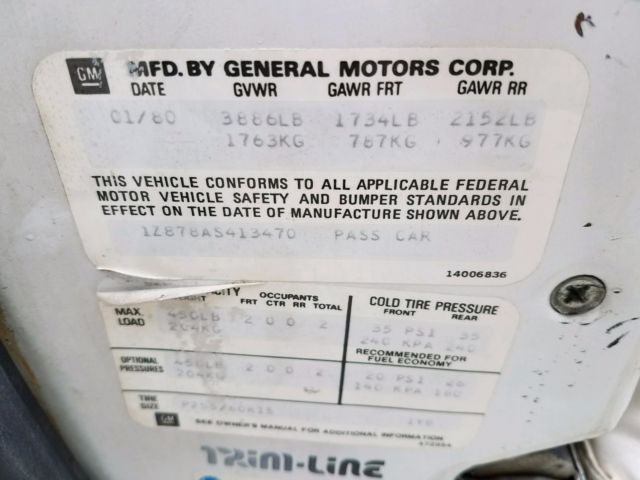 1980 White Chevrolet Corvette T-Top