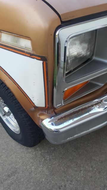 1980 Gold white Ford F-150 Step Side