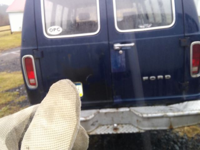 1980 Blue Ford E-Series Van Extended Passenger Van