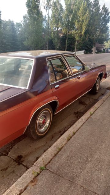 1980 Burgundy Ford Crown Victoria Sedan
