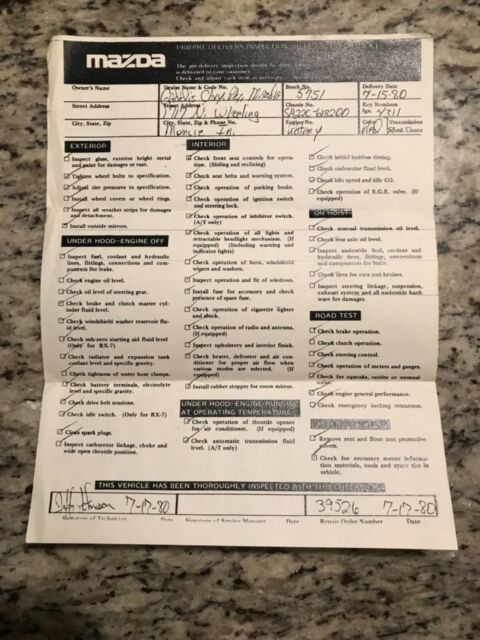 1980 Red Mazda RX-7 Coupe