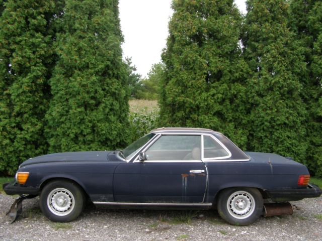 1980 Blue Mercedes-Benz SL-Class Convertible