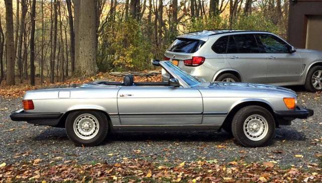 1980 Blue Mercedes-Benz SL-Class Convertible