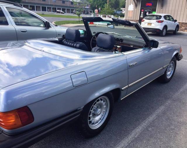1980 Blue Mercedes-Benz SL-Class Convertible