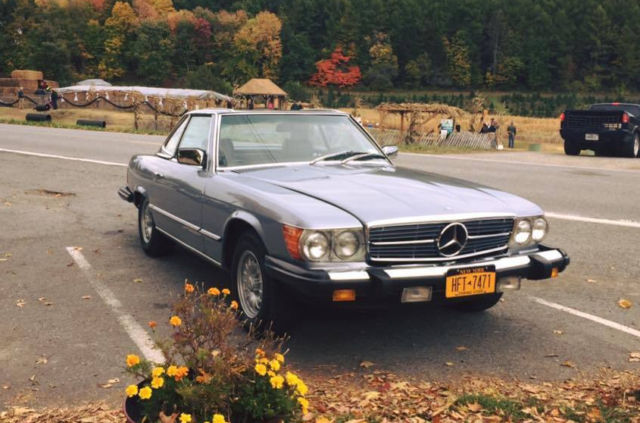 1980 Blue Mercedes-Benz SL-Class Convertible