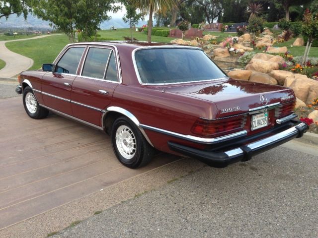 1980 Burgundy Mercedes-Benz 300-Series Sedan