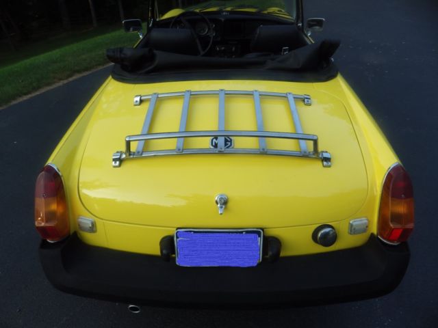 1980 Yellow MG MGB Convertible
