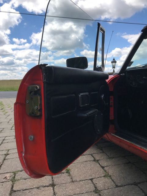 1980 Orange MG MGB Convertible