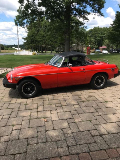 1980 Orange MG MGB Convertible