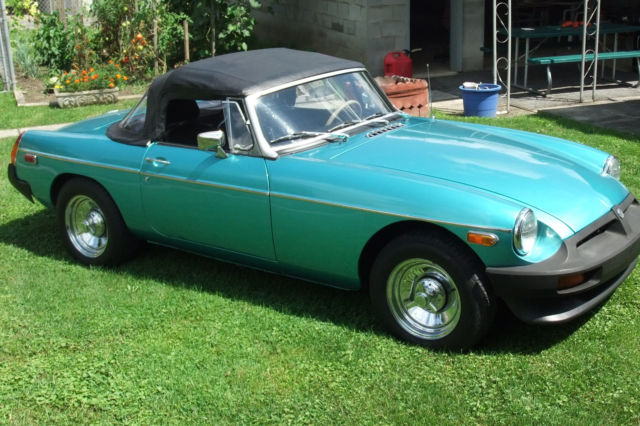 1980 Teal MG MGB CONVERTIBLE