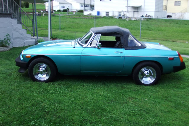 1980 Teal MG MGB CONVERTIBLE