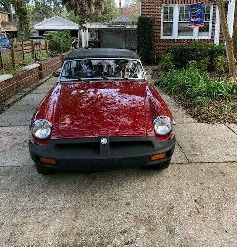 1980 Burgundy MG MGB Convertible