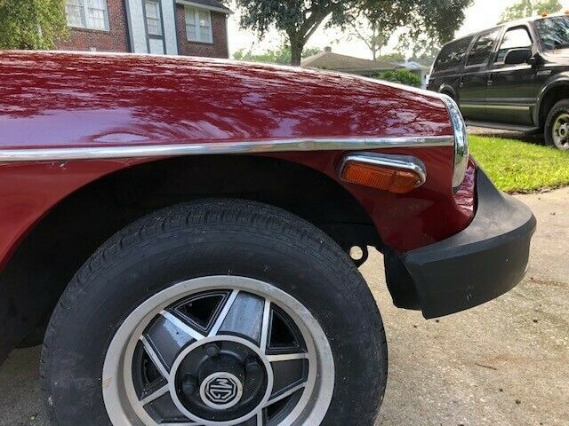 1980 Burgundy MG MGB Convertible