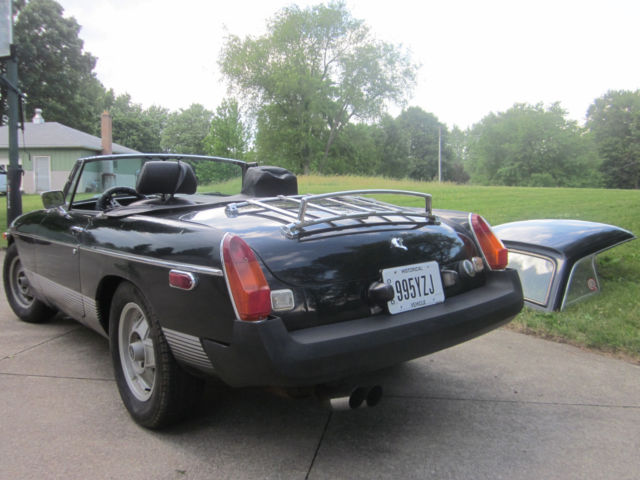 1980 Black MG MGB Convertible