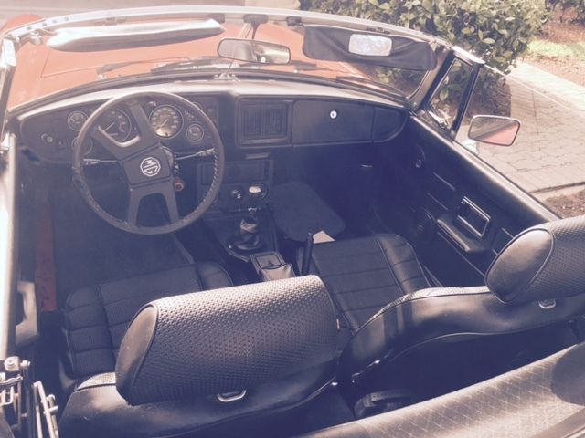 1980 orange/red MG MGB