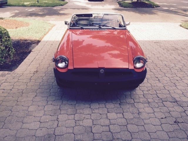 1980 orange/red MG MGB