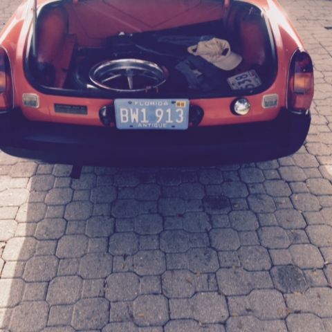 1980 orange/red MG MGB