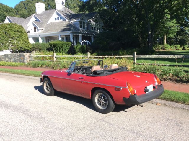 1980 Red MG MGB Convertible