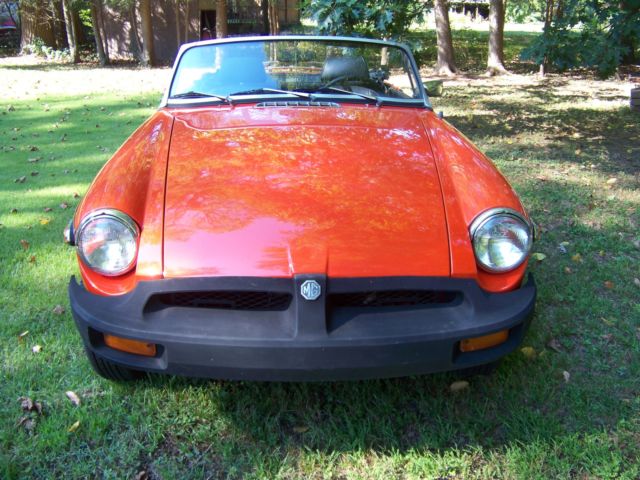 1980 Orange MG MGB Convertible