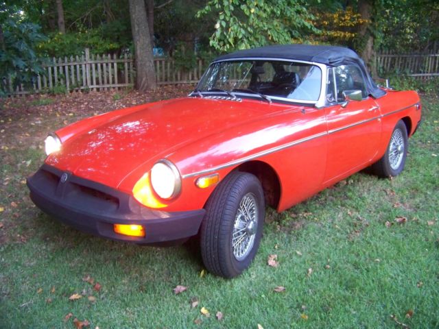 1980 Orange MG MGB Convertible
