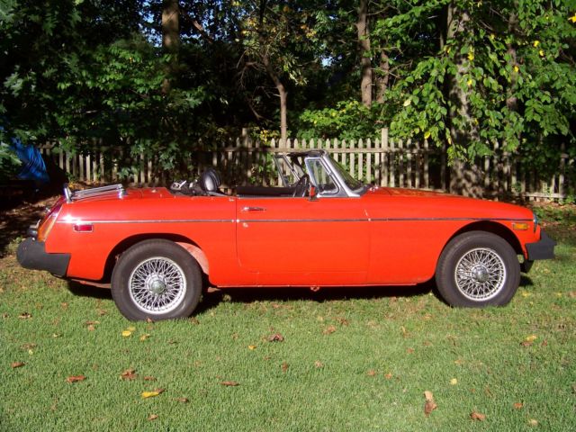 1980 Orange MG MGB Convertible