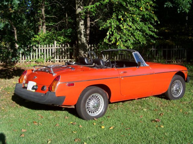 1980 Orange MG MGB Convertible