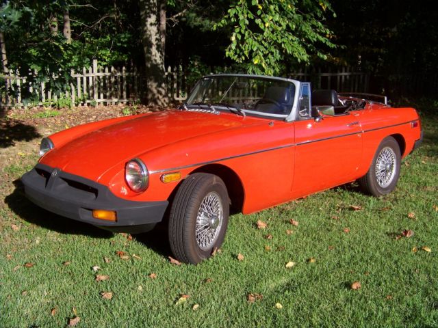 1980 Orange MG MGB Convertible