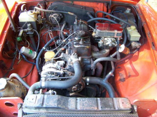 1980 Orange MG MGB Convertible