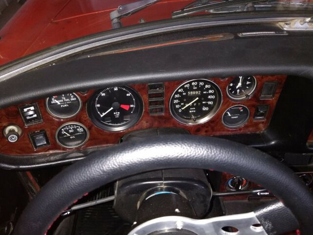 1980 Vermillion Red--(orange) MG MGB Convertible w/Hardtop