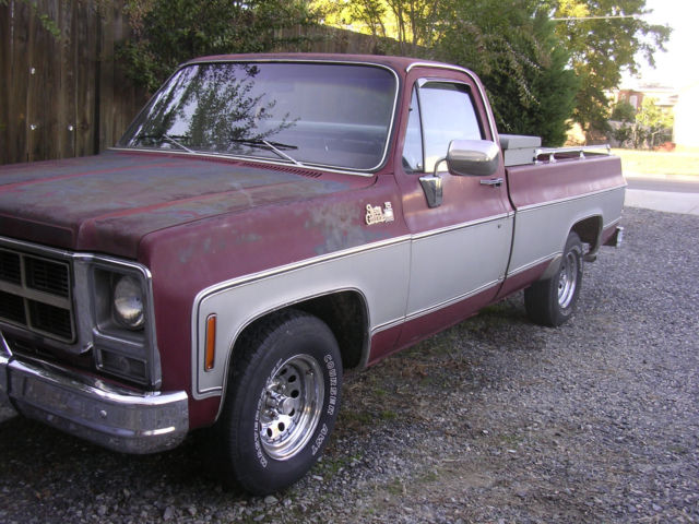 1980 MAROON Chevrolet C-10 Standard Cab Pickup
